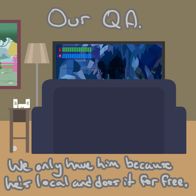 askshramper:  Introducing the main staff:Concept Artist: StencerLead Programmer: