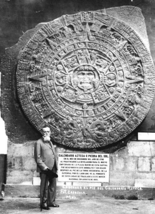 The Incredible Aztec Calendar Stone, In The Old National Museum Of Mexico. (1917)