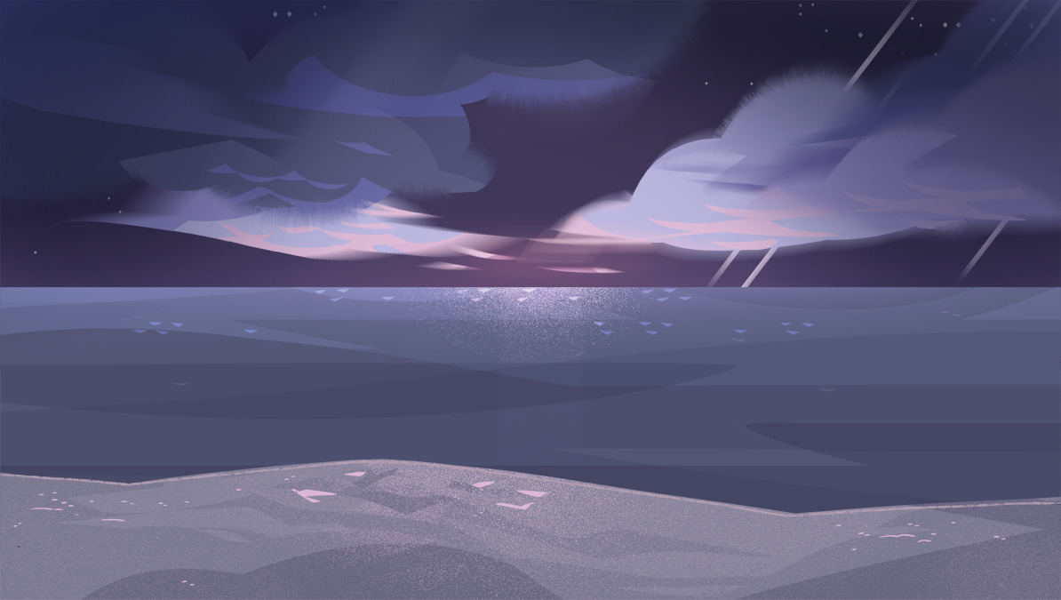 A selection of Backgrounds from the Steven Universe episode: Mirror Gem Art Direction: Elle