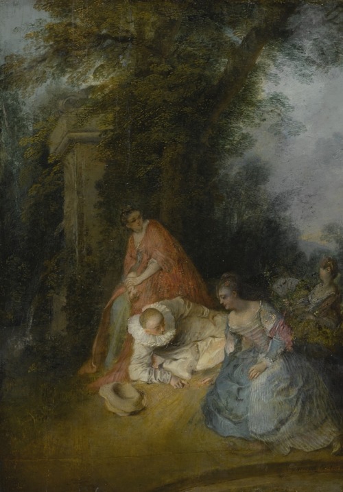 Nicolas Lancret“Pierrot with Three Women in a Park”,1721