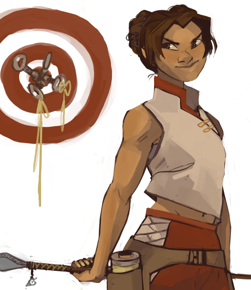 ybee: day late b-day Tenten for Thanh!! It was gunna just be a quick sketch but then I got way 