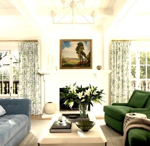 Living Room - Traditional Living RoomAn Enormous, Classic, Open-concept Living Room With White Walls,
