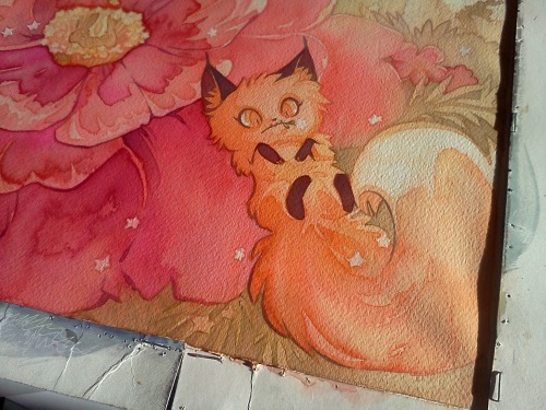 storyofthedoor: Fox Book Project continues. Lineart by Cinnasketches colors by me BIG FLOWER little 