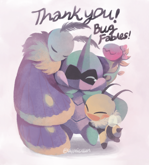 I recently finished Bug Fables!! and this game warms my heart so much that i gotta draw a group hug 