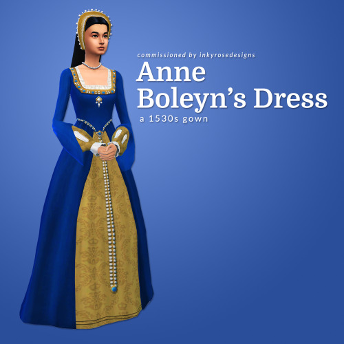 linzlu: Commission 02 : Anne Boleyn’s Dress Thank you to @inkyrosedesigns for your commission!