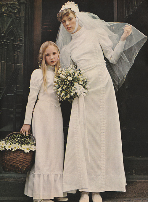 justseventeen: October 1973. ‘For the traditionalist, the heirloom look of a Victorian dress in deli