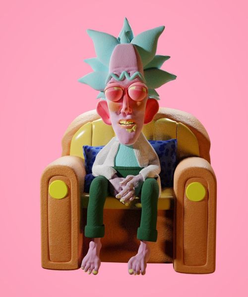 The puppet Rick we designed for our latest @adultswim ident Created together with the amazing @alma