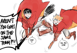 a-zebra-was-here:  i’m sorry but i kept thinking of the kagehina in the background of the shimmer tsukky poster, like why are you two fighting i do not understand 