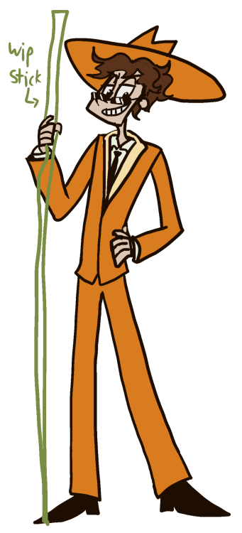 Look at this OC I have! His name is Agent Orange, he is apparently a wizard, and…uh…st