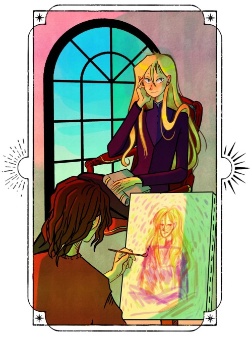 All The Illustrations I Made For The Wonderful Fic Thorns By @orange-peony For The @drarry-mini-bang