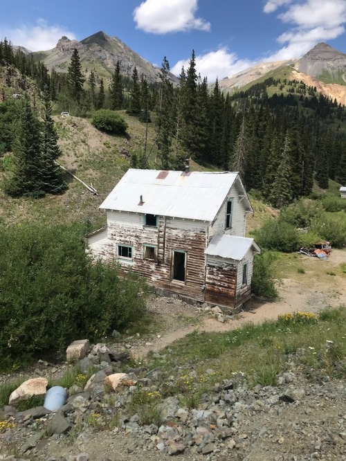 Neat place we explored near Silverton, CO. These houses are 100 years old, and still sit perche