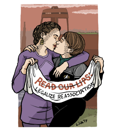 reflectedeve: Whoops, did another kissing picture for @trek-rarepair-swap … I’ll try an