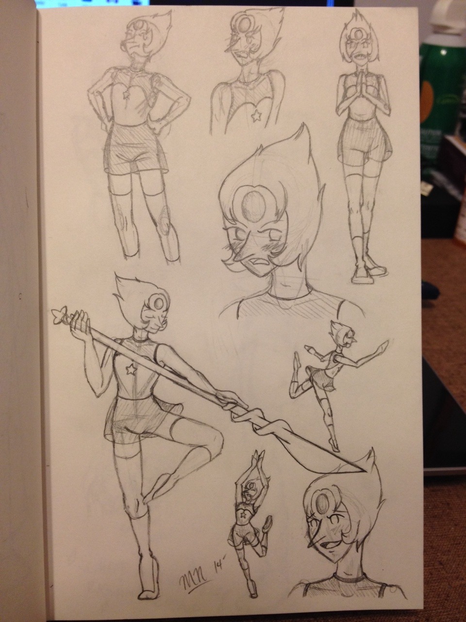 ninjasketchbook:  Also a page of Pearls.  I realize I have no access to a scanner