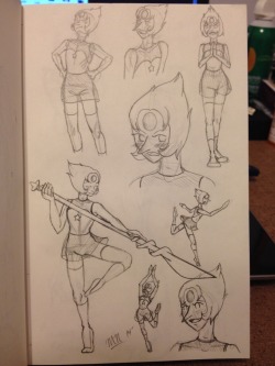 ninjasketchbook:  Also a page of Pearls.  I realize I have no access to a scanner anymore. This is not good. 