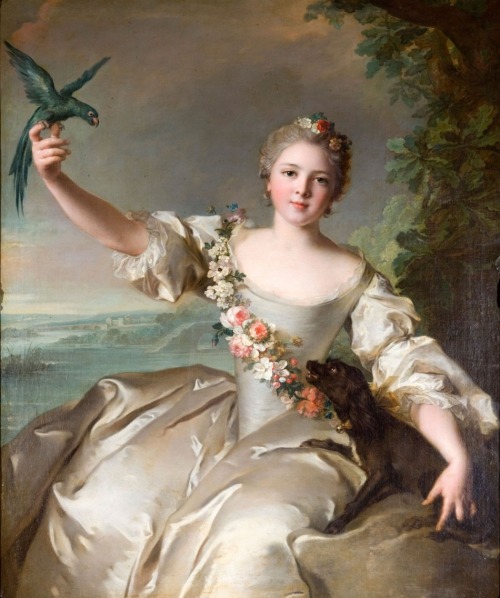 Portrait of Mathilde de Canisy.1738, oil on canvas, 118 x 96 cm. Jean-Marc Nattier Paris, 1685 - Par