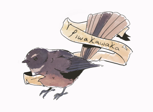 piwakawaka/fantail and mohua! i wanted to draw more birds for nz bird of the year but too much other