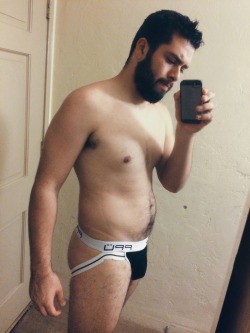 beardburnme:  me in my jock strap mmmmm…beautiful furry submit