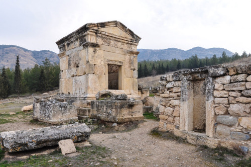 classicalmonuments:Necropolis of HierapolisHierapolis, Phrygia, TurkeyThe necropolis is one of the b
