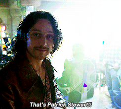 mcavoyclub:  James McAvoy fangirling over Patrick Stewart before shooting his first scene in X-Men: Days of Future Past 