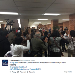 afro-dominicano:  breelifts:   socialjusticekoolaid:   Protesters from across St Louis turned up and turned out for the first St Louis County Council Meeting since Mike Brown’s Death. (Part I)  The St Louis County Council wasn’t as bad as Ferguson’s