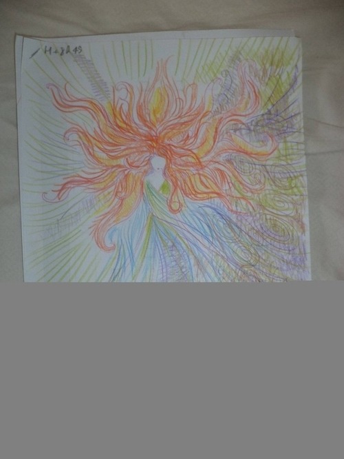 mindblowingart:   A girl draw a series of self-portraits after she’d taken LSD
