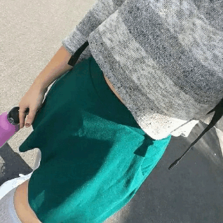 kittysmashh:  A skirt that is too freaking short (lol I literally can’t bend lean
