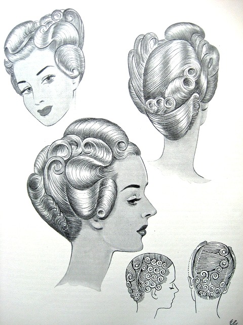 retrowunderland:  Vintage Pin Up Hairstyles From “The Art and Craft of Hairdressing”, 