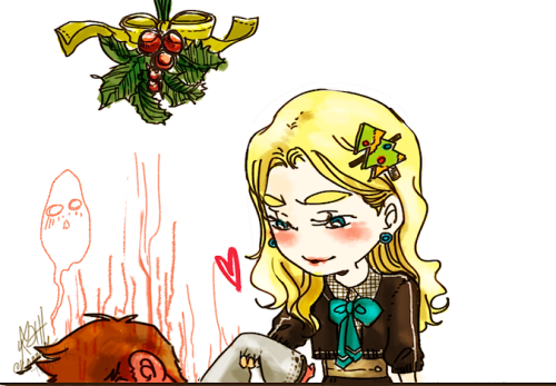 kannibal: Doing a thing for my fandoms :D Happy Holidays, guys! In which Jehan hangs the mistletoe h