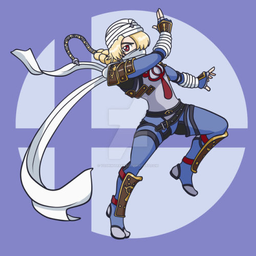 yoshimars: Chibi Smash Bros Ultimate Sheik! :D With this, all the Melee chibis are done!  Find me on