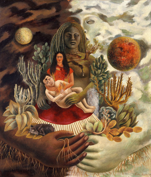 bitterbianco:Frida Kahlo, L’amoroso abbraccio dell’universo, la terra, 1949