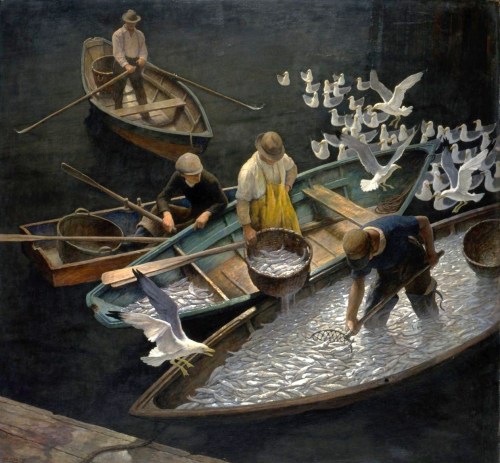 N.C. Wyeth - Dark Harbor Fishermen - 1943
