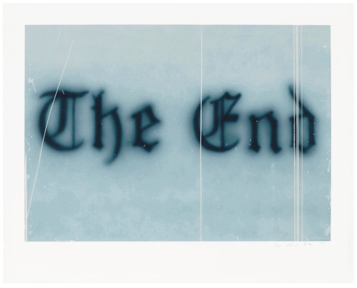 thunderstruck9: Ed Ruscha (American, b. 1937), The End #8, 1993, Acrylic on paper, image: 46.4 x 65.