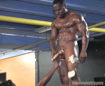 Male stripper share his big cock
