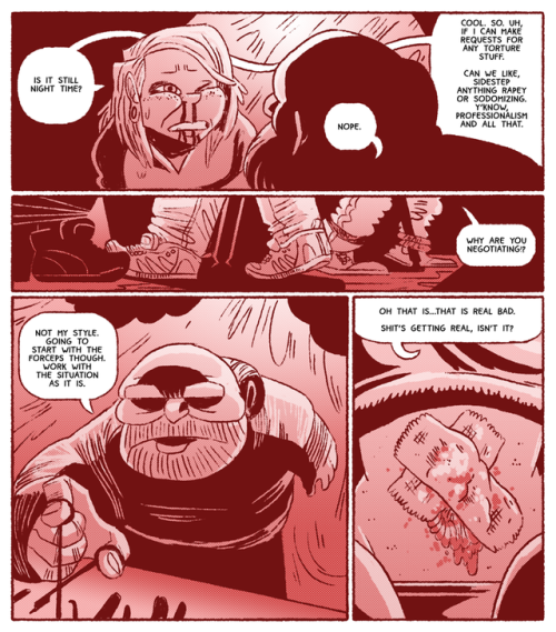 thesisters-comic:This week: Beatrice and Guy reunite with Douglas, who’d like them to know the