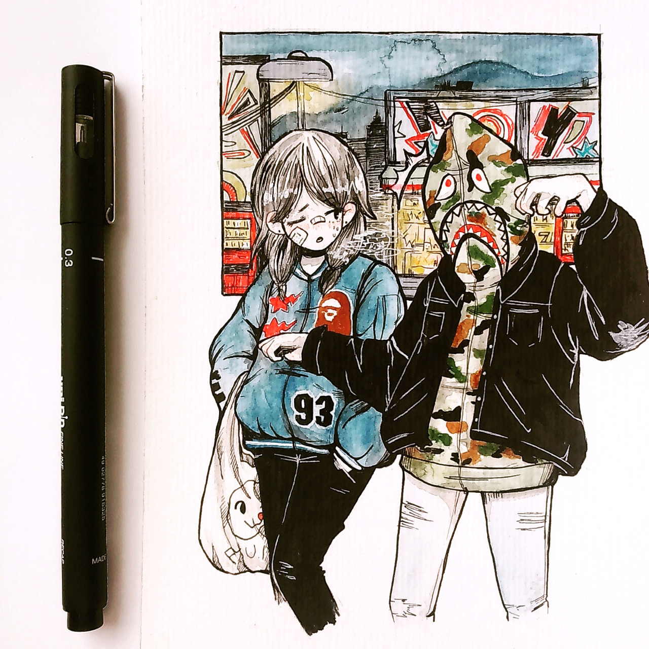 curiii:  Girls being dumb. I suck at backgrounds ughhh ;;;;; 