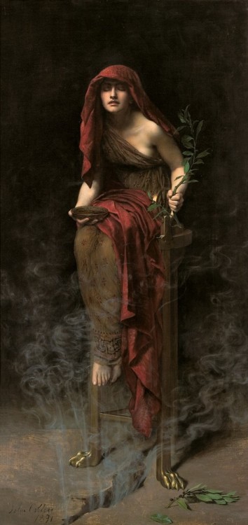 la-catharsis:John Collier - Priestess of Delphi (1891)