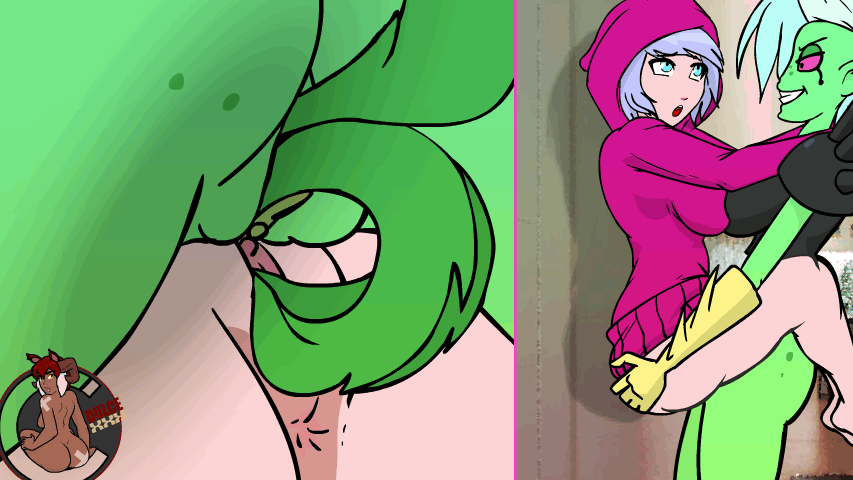 channeldulce: Commission from Kattlarv Dominator dominating with her long labia to