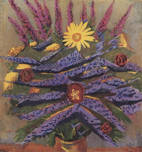 artist-sarian: Flowers, 1916, Martiros SarianSize: 65x69 cmMedium: canvas, tempera