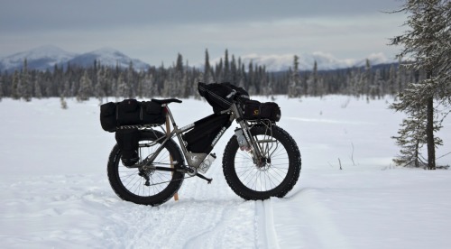 cadenced: Mike Curiak’s fat bike which he used to win the Iditarod Trail Invitational. It’s currentl