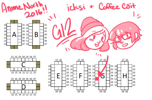 coffee-cait: Heya everyone! @icksi and I will be tabling at G12 in Anime North’s Comic Market 