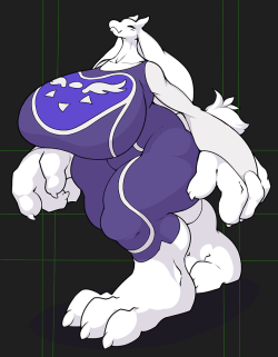 freebird11: Sketch and Final of Toriel, Enjoying Unique proportions &lt;3