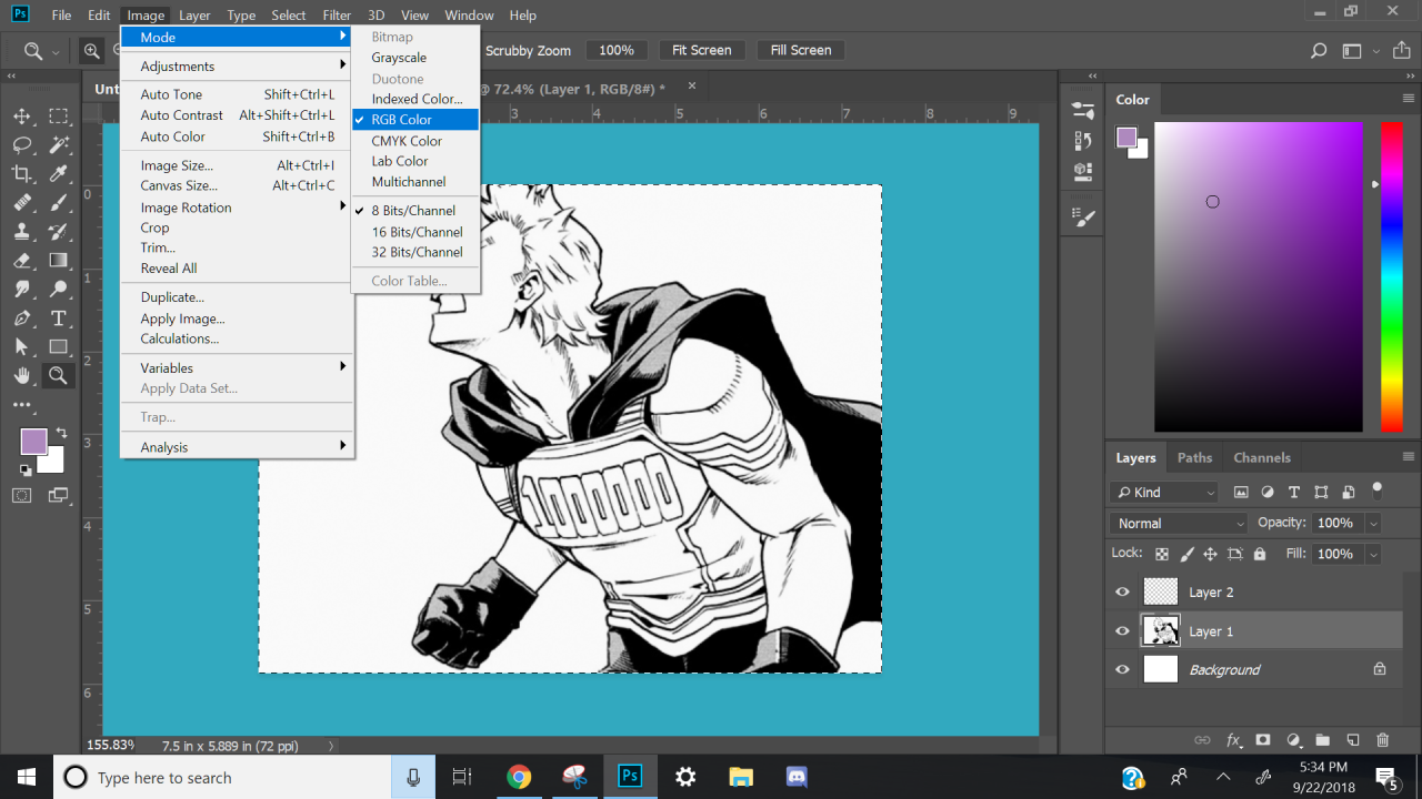 How I color and shade stuff for my colored DB manga panels/pages.