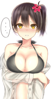 cute-girls-from-vns-anime-manga:    水着加賀さん！