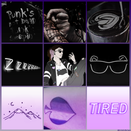 im-basically-logan:Asexual, punk Remy/Sleep moodboard from @asofterfan ‘s au :Di love him so m