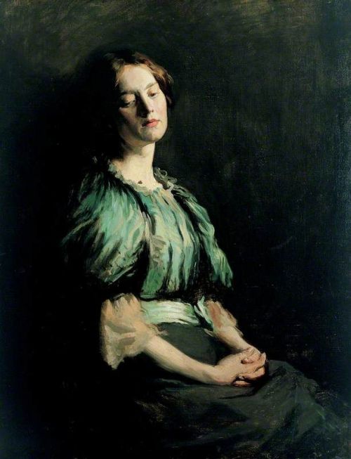 Portrait of a Girl Wearing a Green Dress, Sir William Orpen