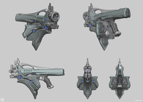 artofbigham:Railjack Themed weapon and accessory set.Revealed at Tennocon 2019