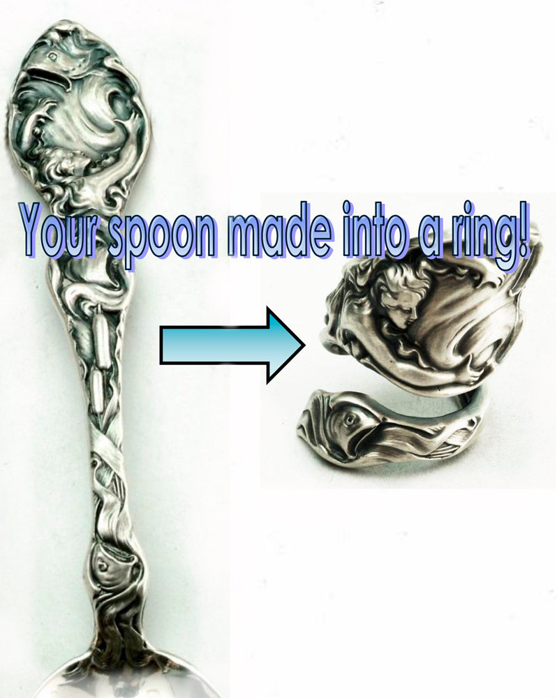 ringtorulethemall:  Your Spoon Made Into a Ring &amp; Pendant Sterling Silver-