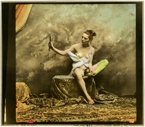 Jan Saudek: Evita with Mirror, 1988 