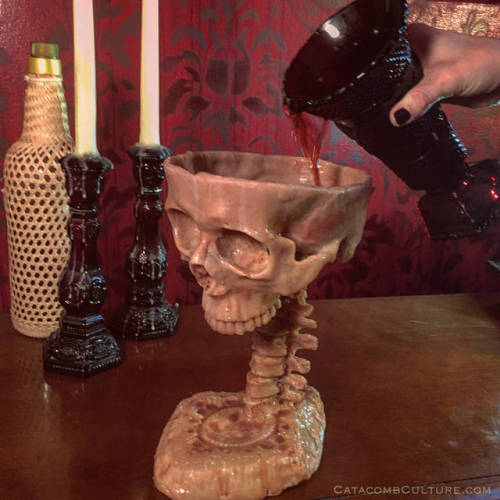 sosuperawesome:  Skull Bowls and Goblet / Pint Glass by Catacomb Culture on EtsySee our ‘skull’ tag Follow So Super Awesome: Facebook • Pinterest • Instagram 