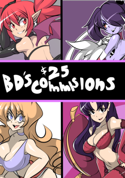 bigdeadrevived:                                            Commissions up!  I do ษ colored pin up commissions.  It can be established characters or original, it doesn’t matter.   Here are the details: -Each character will be